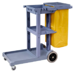 CARRO ASEO JANITOR PORTA UTILES CON TAPA Y BOLSA