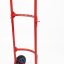 Carro yegua para gas AGUMAX de acero rojo con ruedas azules y cadena de seguridad para balones industriales