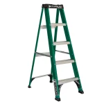 ESCALERA FIBRA DE VIDRIO TIJERA 5 PELDAÑOS 1.55 MTS 175 KG. CUPRUM